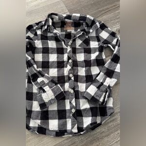 Kids Black and White Checkered Shirt